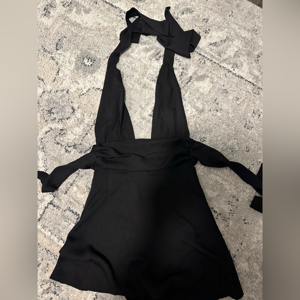 Black halter mini dress from White Fox size XS.